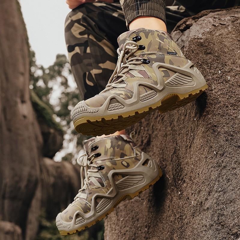 Autumn and Winter New Chinese Camouflage Martin Shoes Outdoor Mountaineering Martin Boots Hiking and Leisure Short Boots