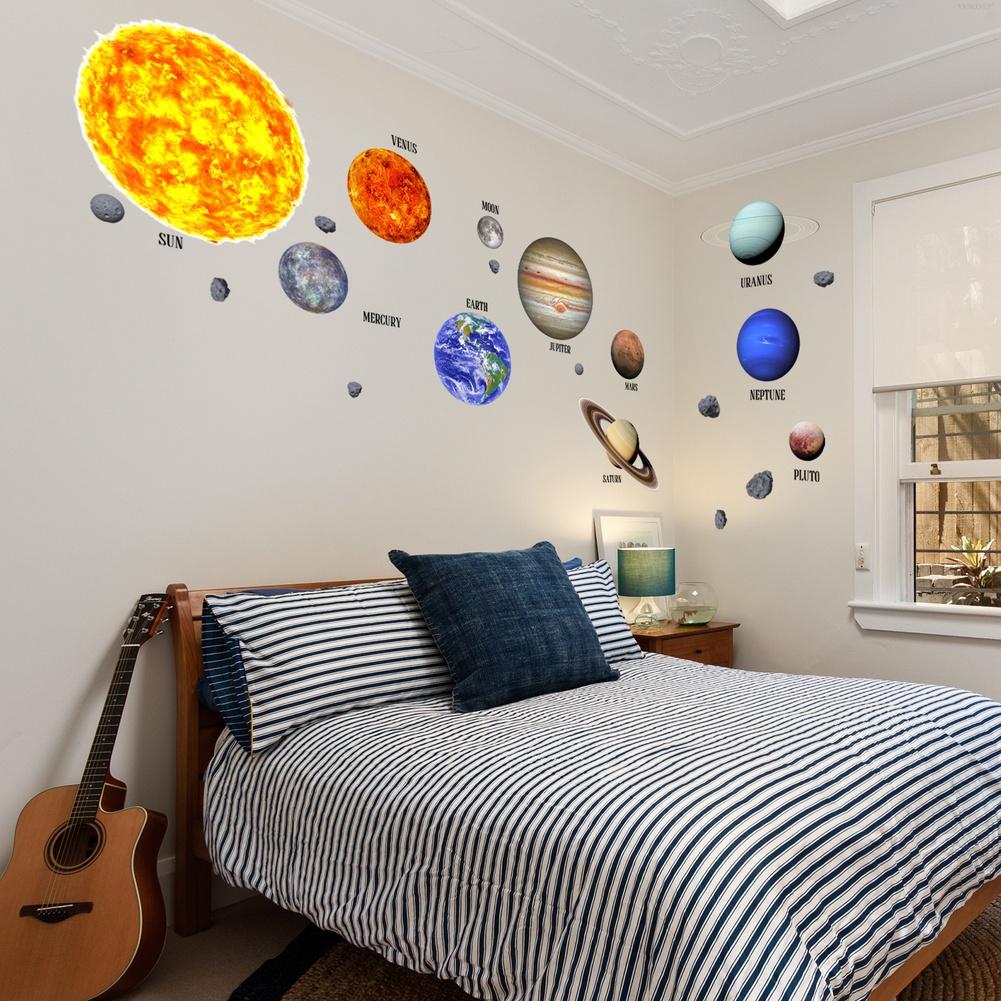 Solar System Decals Planet Wall Decals PVC Material