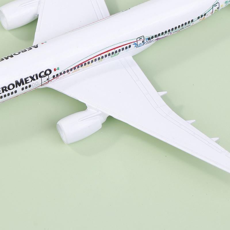 16 cm, Maßstab 1/400, Metalllegierung, mexikanische Air Aeromexico B787 Airlines-Flugzeugmodell, Boeing 787 Airways-Flugzeugmodell, Druckgussflugzeug