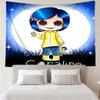 Coraline Tapestry for Bedroom Aesthetic Classroom Tapestries Wall Hanging for Living Room Dorm Office,Ideal Creative Gift