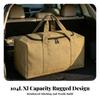 Camping Gear Organizer Spacious Canvas Storage Bag Zippered for Road Trips