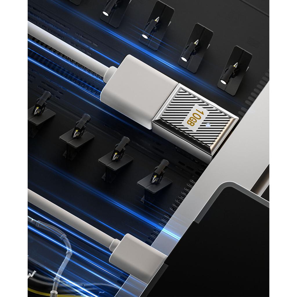 USB to USB C Adapter Type C Male to USB 3.0 Female Converter USB Female Charging Adapter 10Gbps 120W 6A for Laptop Phone
