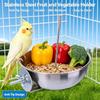 Stainless Steel Parrot Feeder Splash-Proof Vegetable Skewer Bird Food Holder  Pet Container