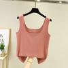 Women's Square Neck Sleeveless Tank Top Slim Fit Casual Thermal Camisole
