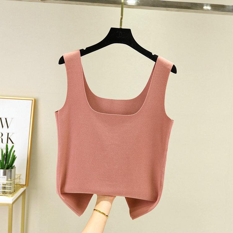 Women's Square Neck Sleeveless Tank Top Slim Fit Casual Thermal Camisole