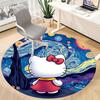 1pc Hello Kitty Chair Carpet for Office, Indoor Non Slip Washable Polyester Fiber Carpet, Mat For Office, Machine Washable