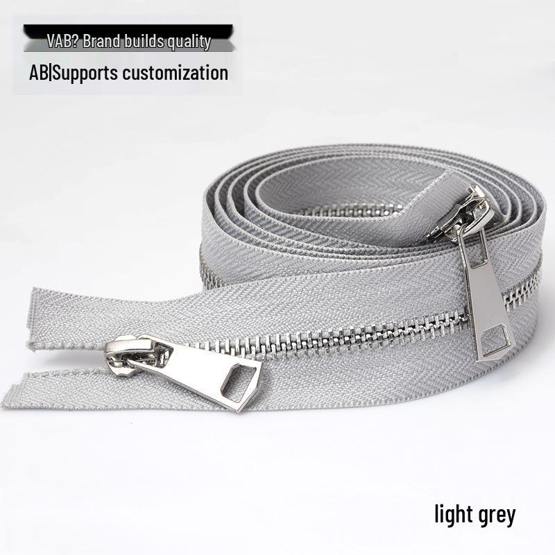 No. 5 Double Open End Metal Zipper for Down Jackets with Plastic Teeth and Sun Protection