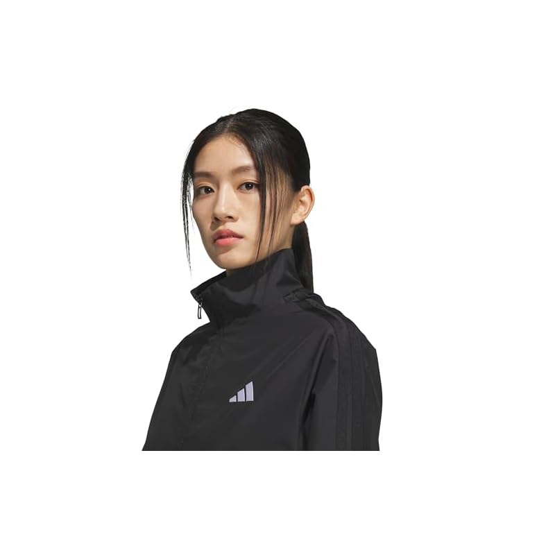 Adidas Track Top Must Haves 3-Stripes Windbreaker Women's QB062 Black/Black (KA0949) Size S