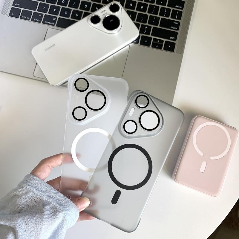 Ultra Thin Hard PC Matte Frameless For Magsafe Case for Huawei Pura 80 70 Ultra Pura 80 70 Pro Plus Bumper Wireless Charge Cover