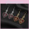 Gothic Heart Retro Earrings With Bloodshot Eye And Bat Motif For Punk Enthusiasts Fashion