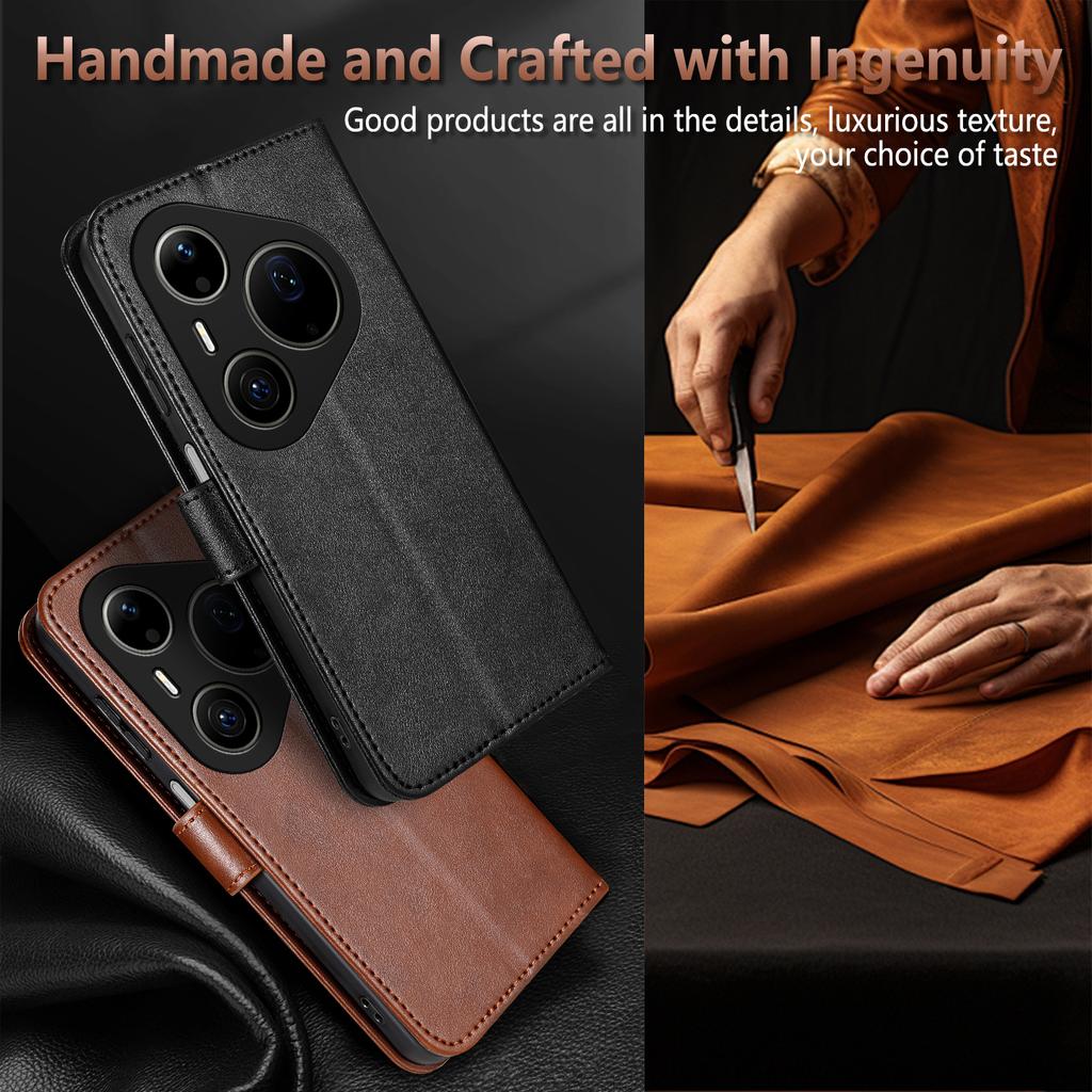 EUCAGR Business Wallet Magnetic Soft PU Leather Phone Case For Huawei Pura 90 Pro Max Holder Cover For Huawei Pura 90Pro Max
