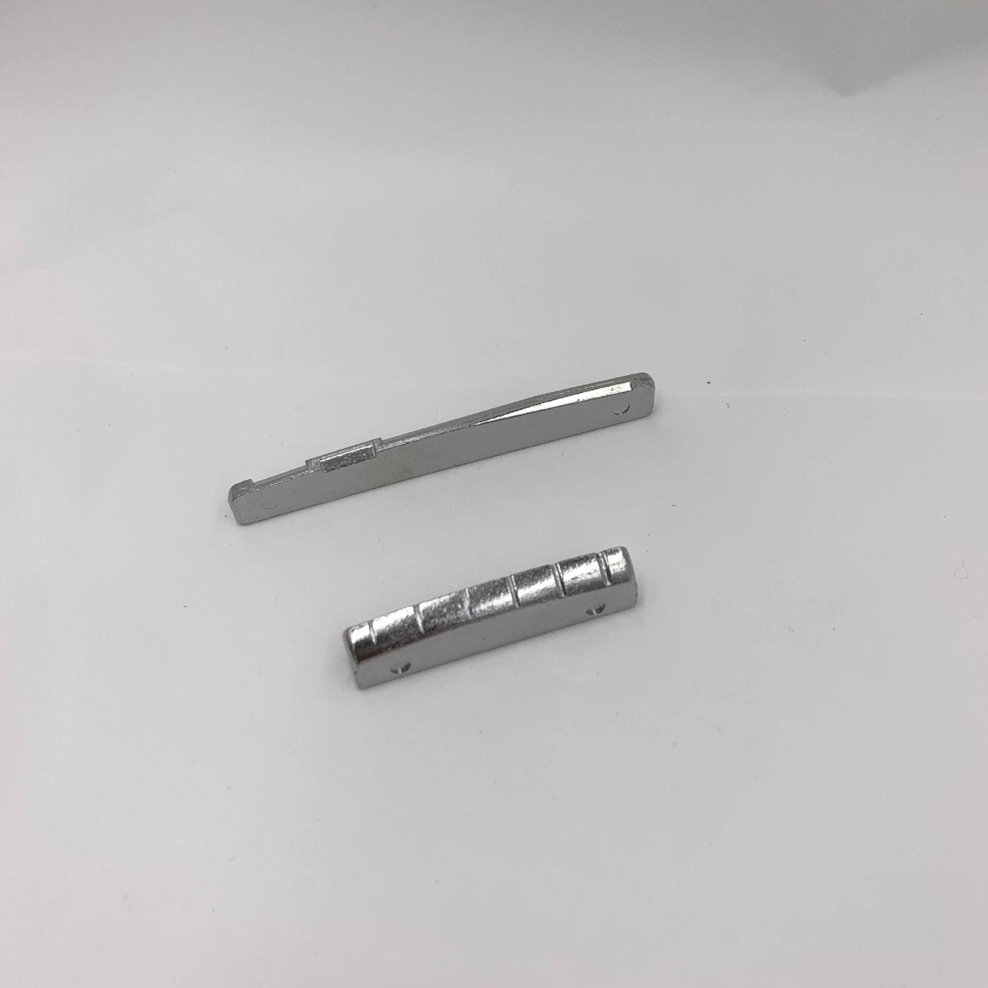 

Folk Guitar Metal Alloy Nut and Saddle Set Black - Short Bridge (72mm)