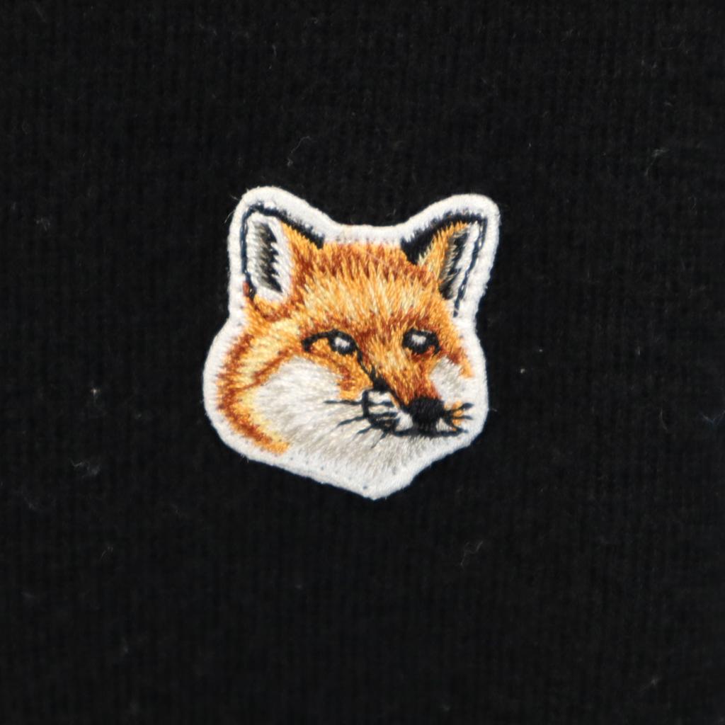 Maison Kitsune Langarm Rollkragenpullover XS schwarz Strick Herren Gebraucht