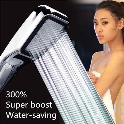 300-Loch-Druckwassersparduschkopf Boost Leistungsstarker ABS-Galvanik-Hochleistungsduschkopf