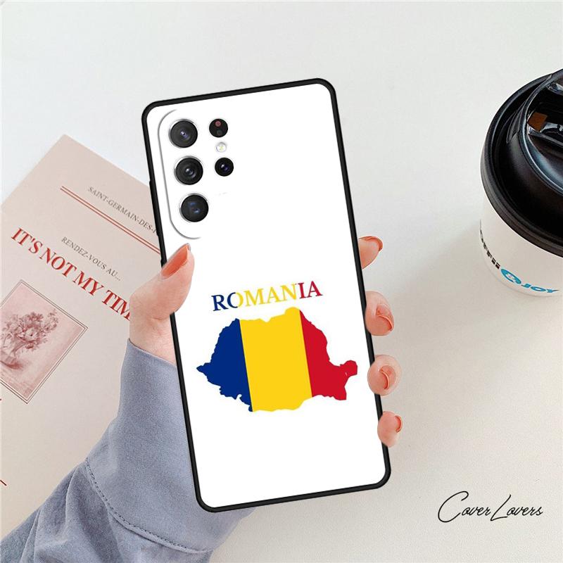 Romania Flag phone case For Samsung Galaxy S24 S25 S23 S22 Ultra Note 10 20 Plus S20 S21 FE Cover