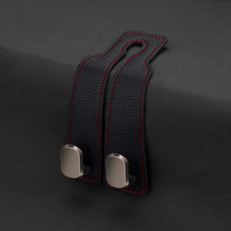 Car Seat Back Hook – Creative Suede-Finish Leather – Rear-Seat Storage & Organizer – Compact Interior Hook