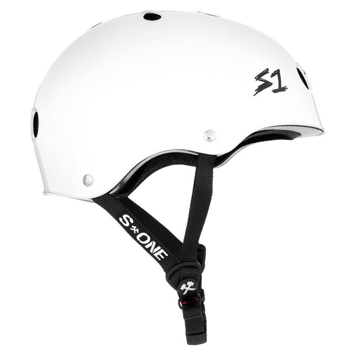 S-ONE LIFER White Gloss Checkers - Casque