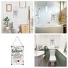Wooden Humorous Bathroom Reminder Sign Home Decoration Family Slogan Door Sign Crystals For Crafts Large