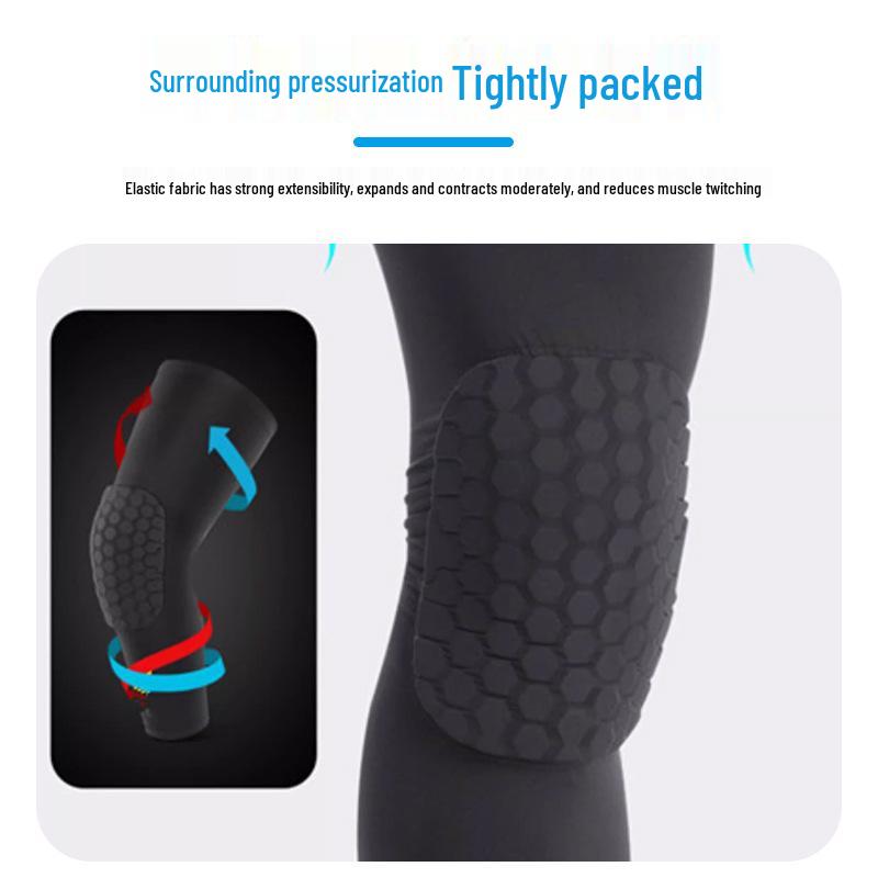 Universal Lycra Honeycomb Knee Pads: Anti-Collision Sports Support for Basketball & Running
