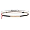 Simple and Versatile Women's Slim Belt Fashionable Commuter Belt with Gold Buckle and Textured Leather Design belt women