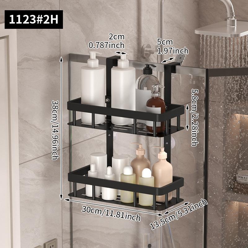 2/3 Tier Shower Organizer Rack No Drill Hanging Design Bathroom Caddy for Shower Essentials Storage Shelves