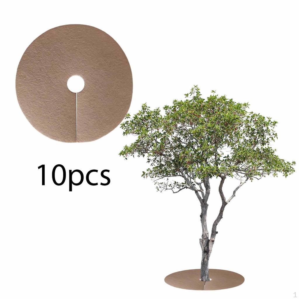 10 Control Mats for Trees, , Non-woven Mulch Rings Indoor Landscaping And