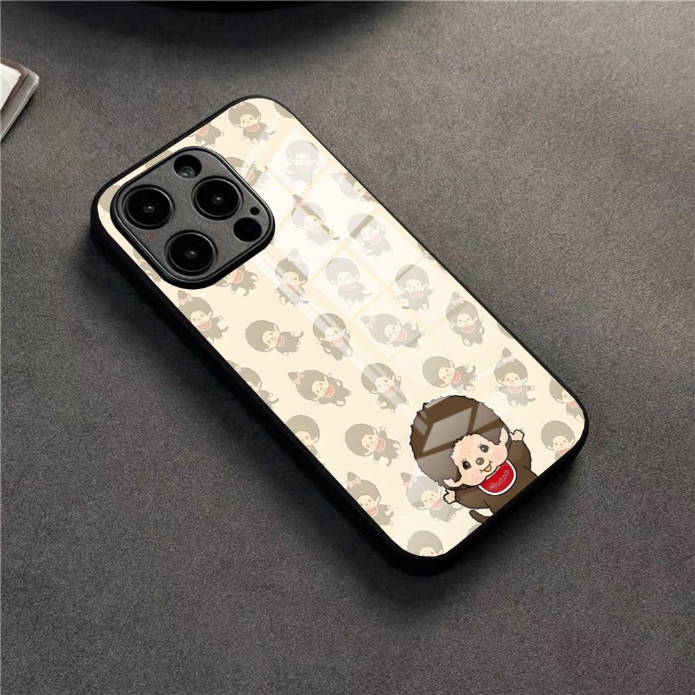 Cute M-monchhichis Phone Case For 17 Pro Max IPhone 16 Pro 14 12 11 13 Mini X XR XS 15 Plus SE Glass Cover