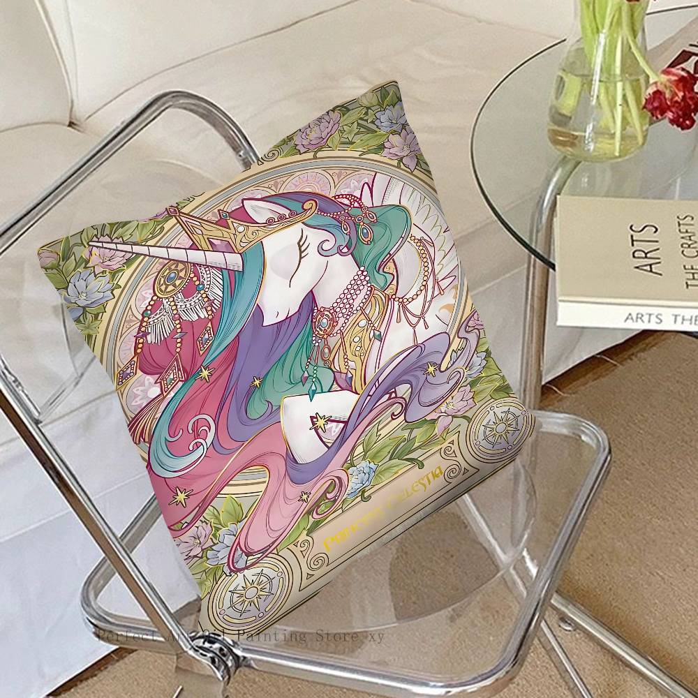 Anime My Little Pony   Pillow Case Square Pillow Bedroom Sofa Leisure Comfort Cushion Car Living Room Home Decoration