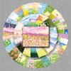 50pcs Fresh Style Flower & Forest Oil Painting Waterproof Graffiti Stickers for Suitcases & Scooters