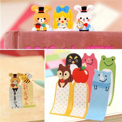 1/5pcs Cartoon Mini Animals Memo Pad Sticky Memo Notebook School Stickers