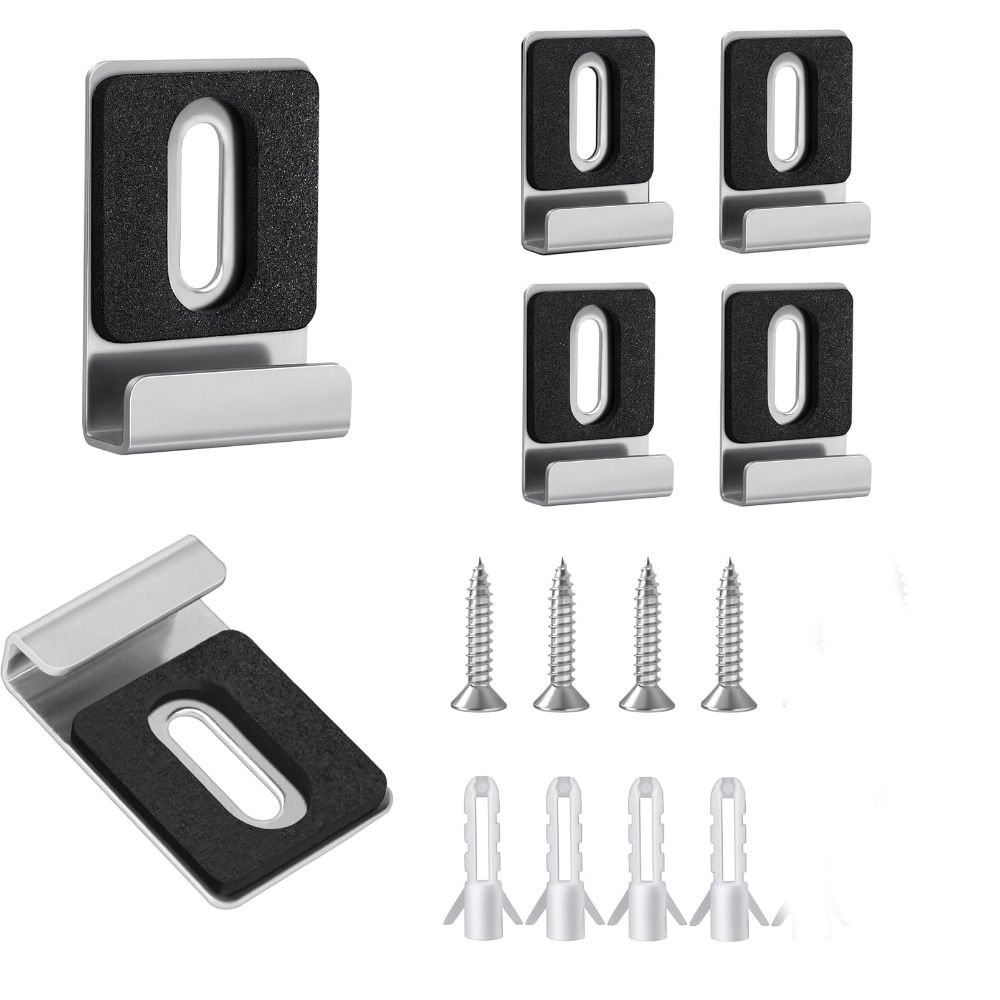 4pcs Matte Black Mirror Clips 304 Stainless Steel Mirror Brackets Mirror Holder  Bathroom Mirror
