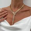 Ingemark Vintage Hladký Hadí Řetízek Náhrdelník pro Ženy 2026 Nová Móda Vícevrstvý Dlouhý Třásněný Choker na Hrudník Party Šperky Dárek