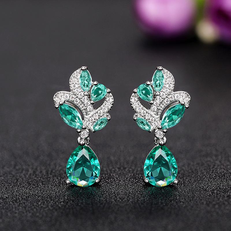 Lindon Fashion Copper Alloy Zircon Jewellery Drop Earrings For Women Wedding Party Gifts