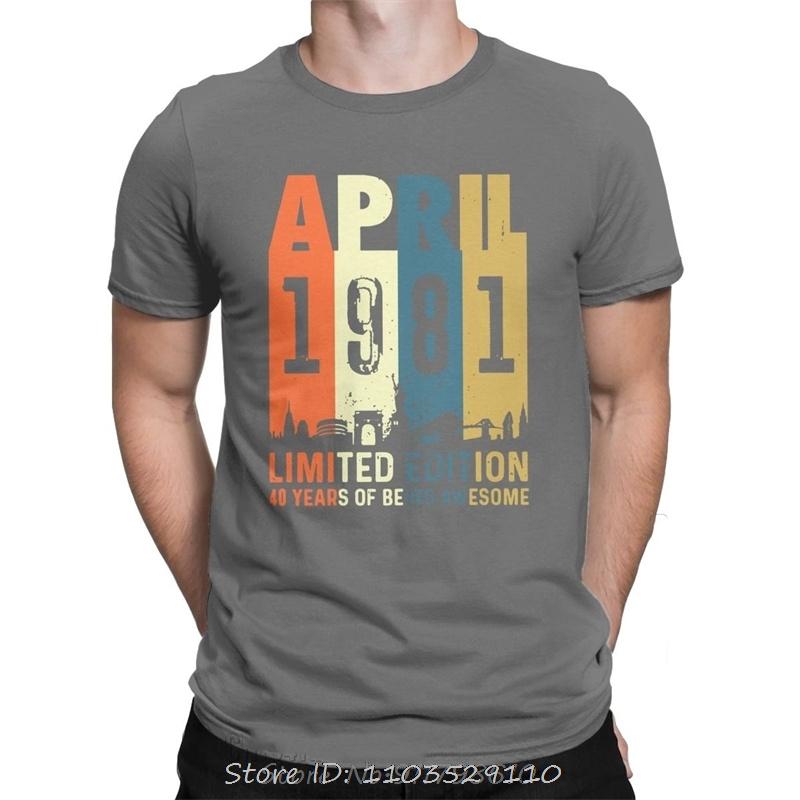 Unisex Vintage 1981 40th Anniversary T Shirt Cotton Clothing Funny Classic Short Sleeve O Neck Tees New Arrival Fitness T Shirt