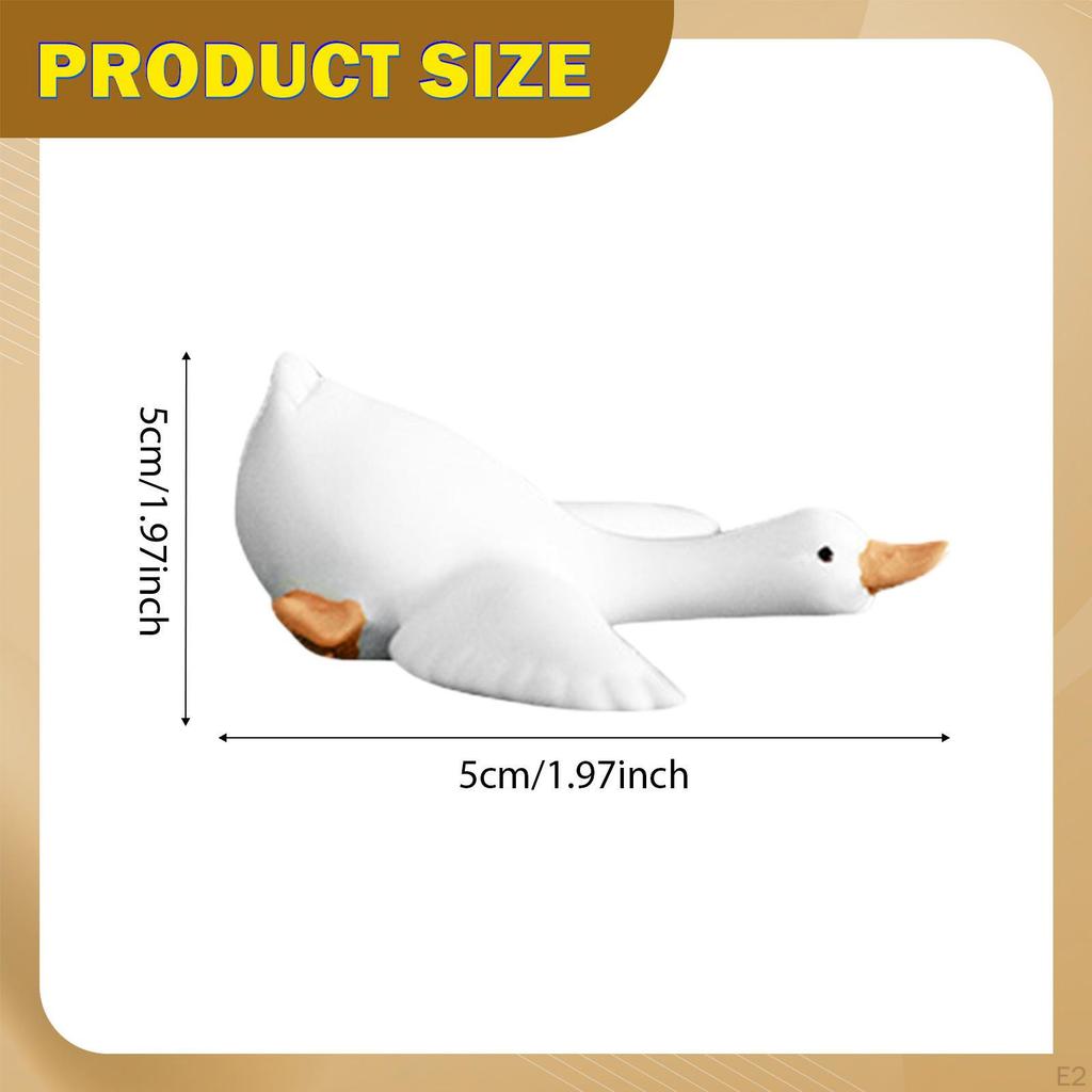 6 Stück Miniatur Gänsefiguren, Computerdekorationen Büroausstellung Kleine Statuen Schreibtischfiguren für