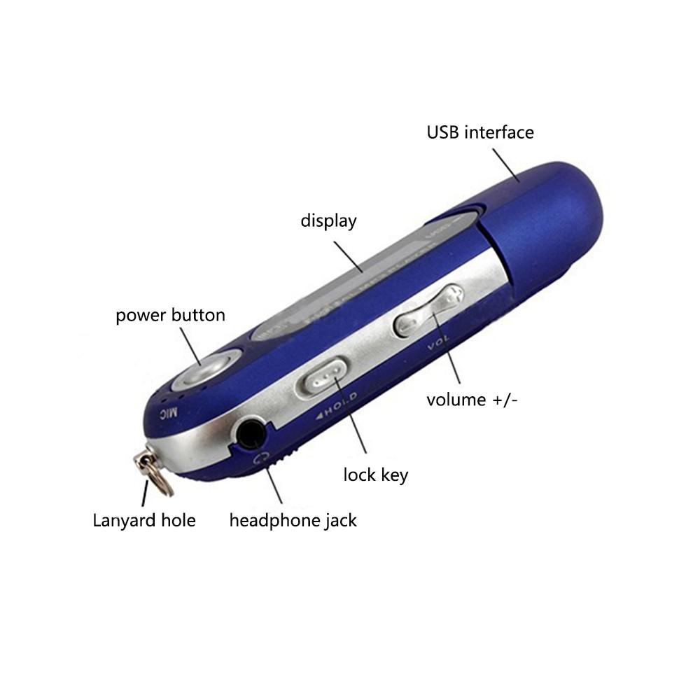 Portable Digital MP3 Player Music Player Digital LCD Screen FM Radio USB Stick