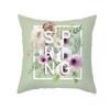 Plant Flower Creative Letter Pattern Printing Cover Car Sofa Cushion Cover Luxury Home Decoration Cushion Cover