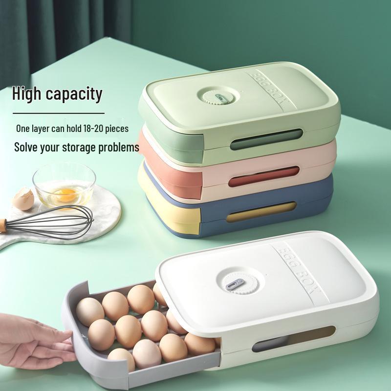 Stackable Pull-Out Egg Storage Tray for Kitchen