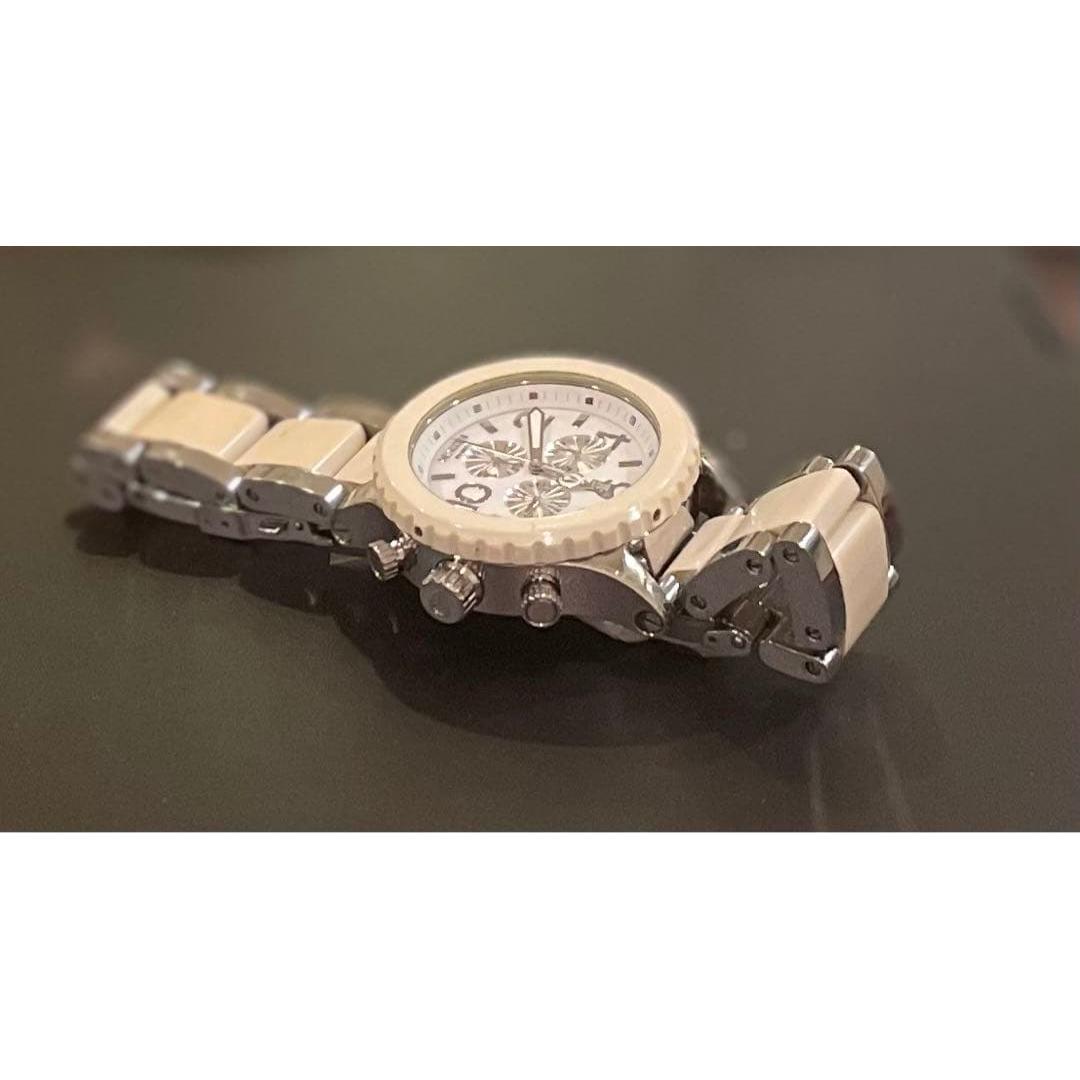 Used Nixon Watch 42-20 Chronograph A037-898 White x Two Tone