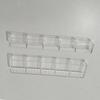 Platzsparender schrankmontierter Strohhalter 9,8 Zoll Klares Acryl-Design mit abnehmbaren Aufklebern zur Heimorganisation