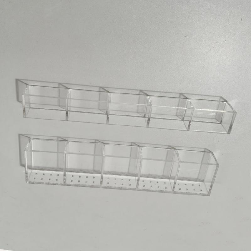 Platzsparender schrankmontierter Strohhalter 9,8 Zoll Klares Acryl-Design mit abnehmbaren Aufklebern zur Heimorganisation