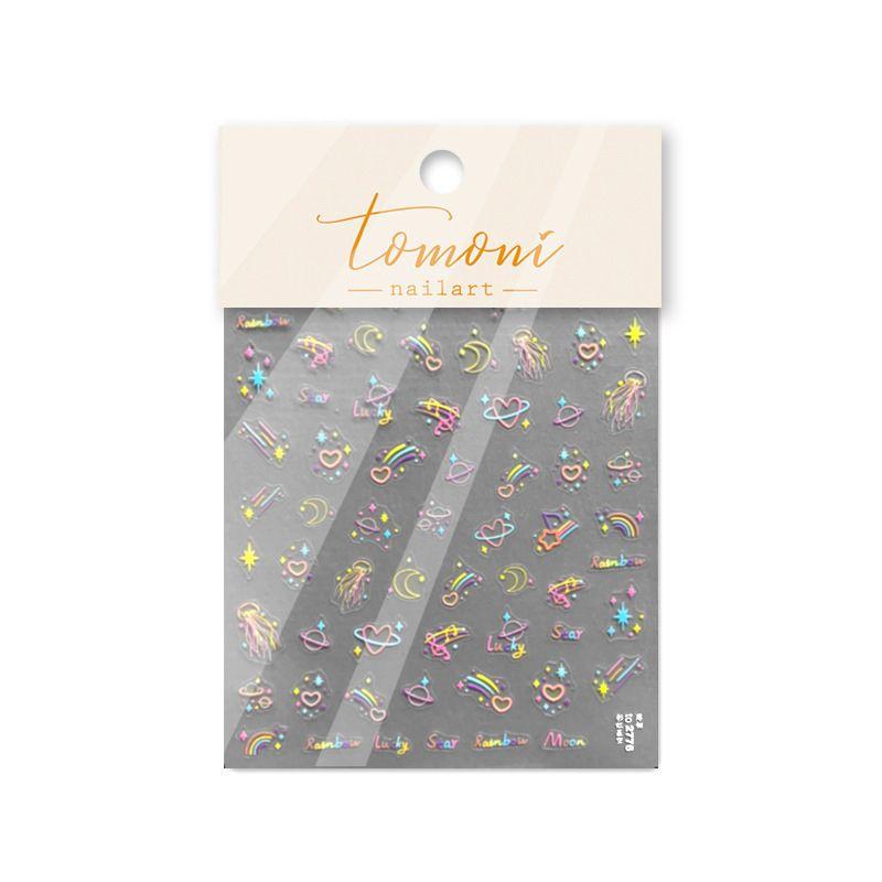

Romantic Starry Sky Tomoni Thin Tough Japanese Style Nail Beauty Stickers Rainbow Star 2776((Thin and tough))