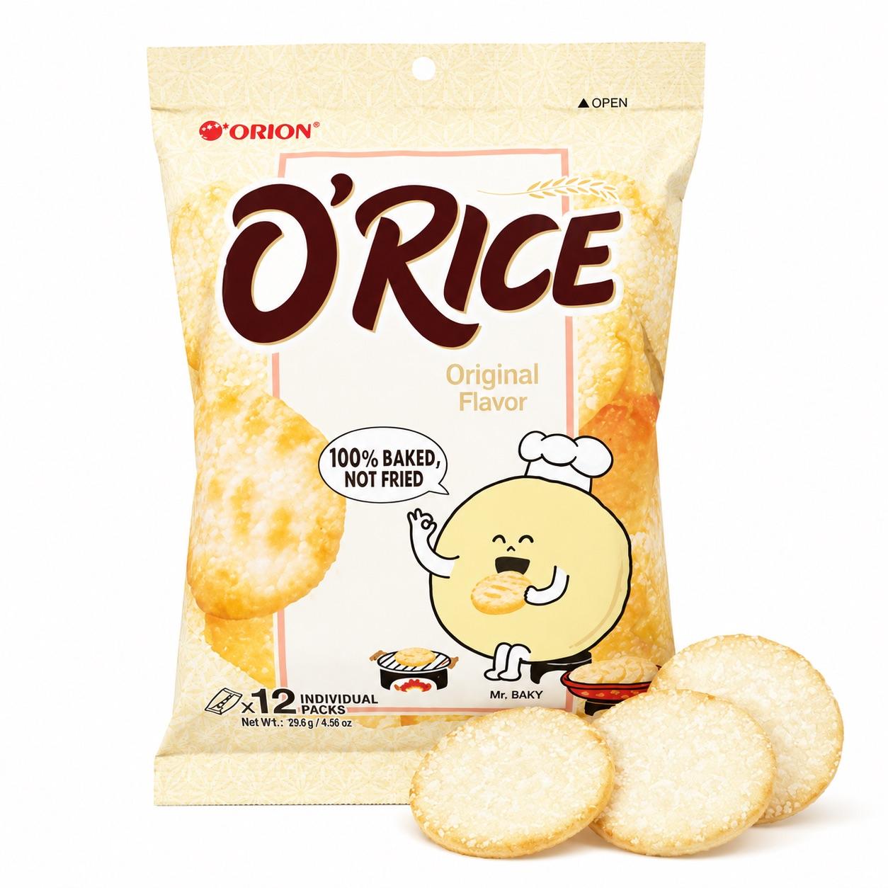 Orion Original‑Flavored Rice Cakes 129.6g original‑flavor crispy rice snacks Original-Flavored 129.6g
