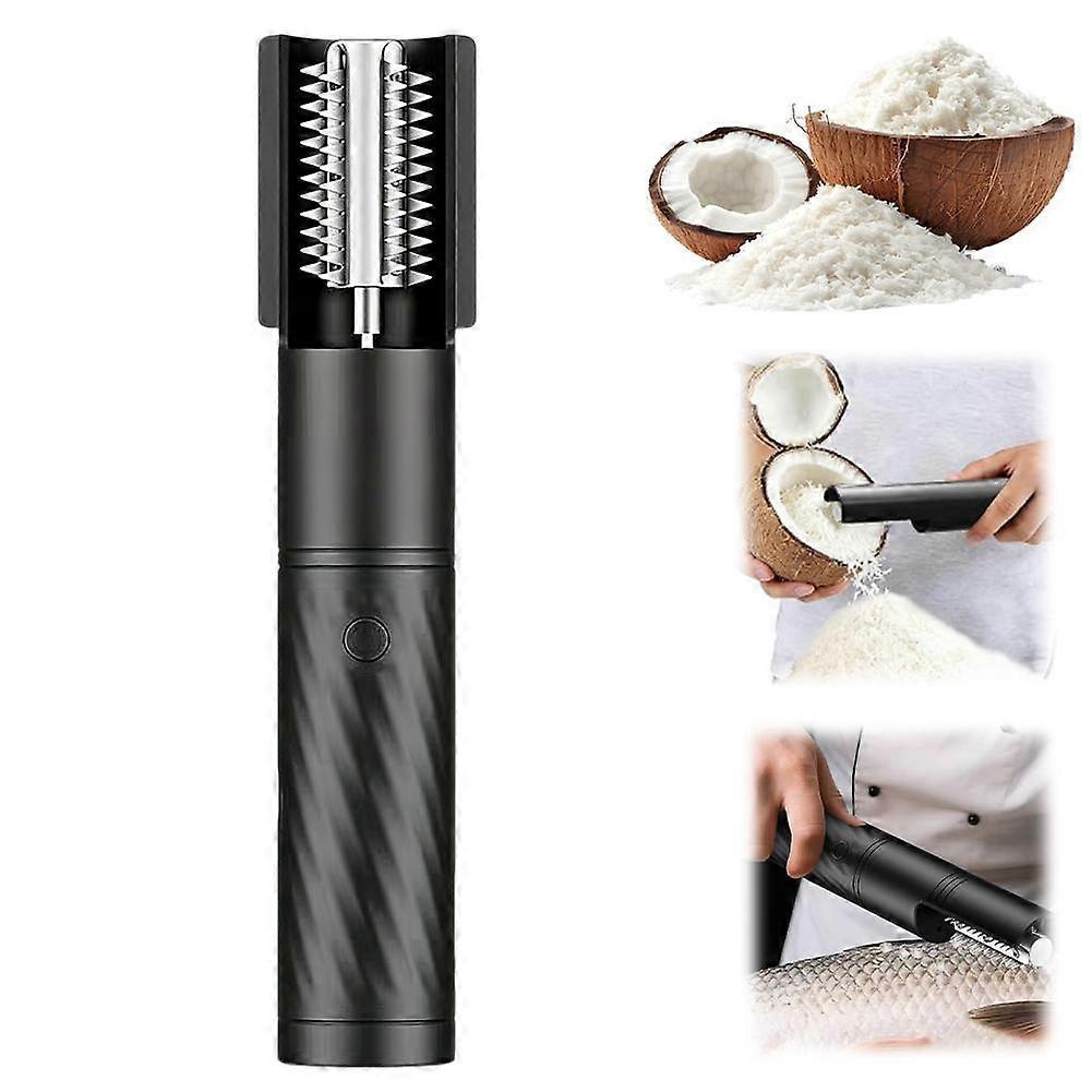 Multi-Purpose Fish Scaler Remover,Electric Coconut Grater Machine,Portable Handheld Coconut Scraper Peeler,Automatic Rotating Kitchen Graters,Fis