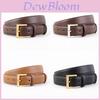 Classic Leather Belt For Women With Silver Pin Buckle And Casual Style