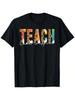 Cute Teach, Love, Inspire, Back To School Leopard Teacher T-Shirt