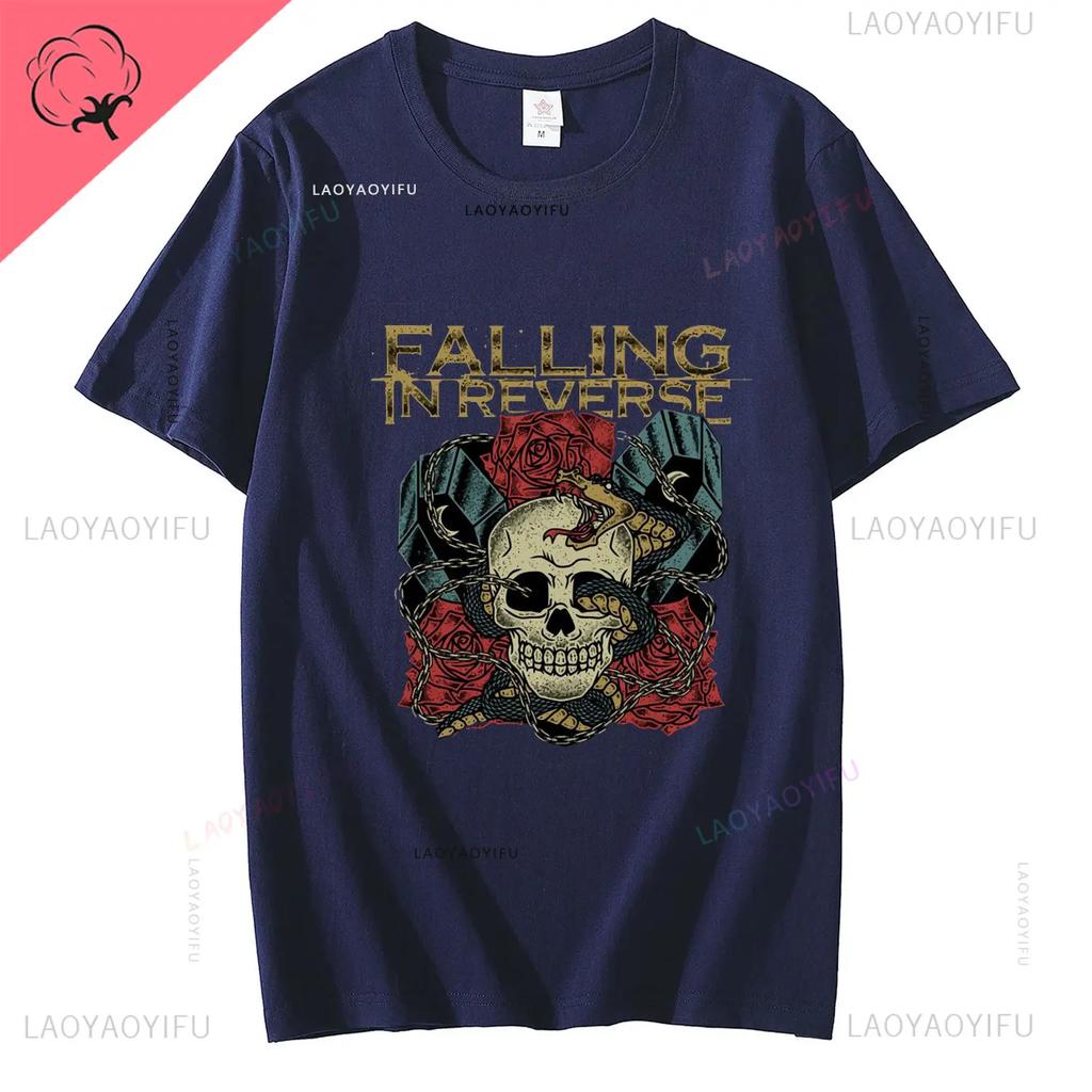 Rock Band Falling In Reverse Official Merchandise The Death Shirt Accessories Men Women Cotton Novelty T-shirt Short Sleeve Tee