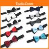 Kids Gentleman Dual Color Polyester Bow Tie With Flat Knot For Party And Ceremony