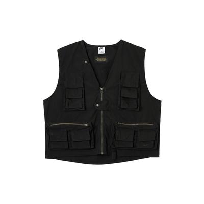 Life Solid Logo Comfortable Woven Vest Men Vests Black FN3215-010