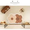 Flower Shaped Bath Mat Bathroom Super Absorbent Foot Mats Non-Slip Quick Dry Shower Pad Toilet Carpet Doormat Washable